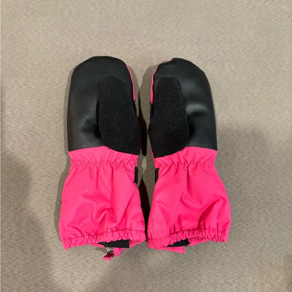 The North Face Kids Mittens Insulated‎ Waterproof Gloves Hot Pink Black Size 2T